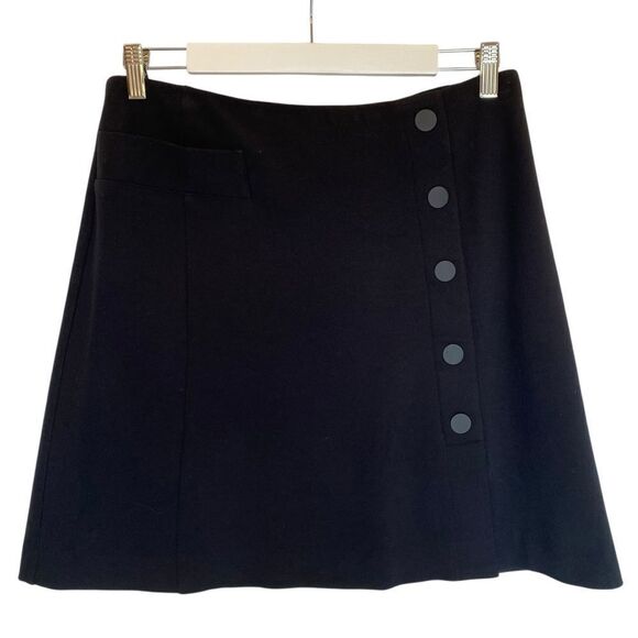 CAbi Women's 6 A-Line Button Detail Ponte Knit Utility Skirt - Picture 3 of 9